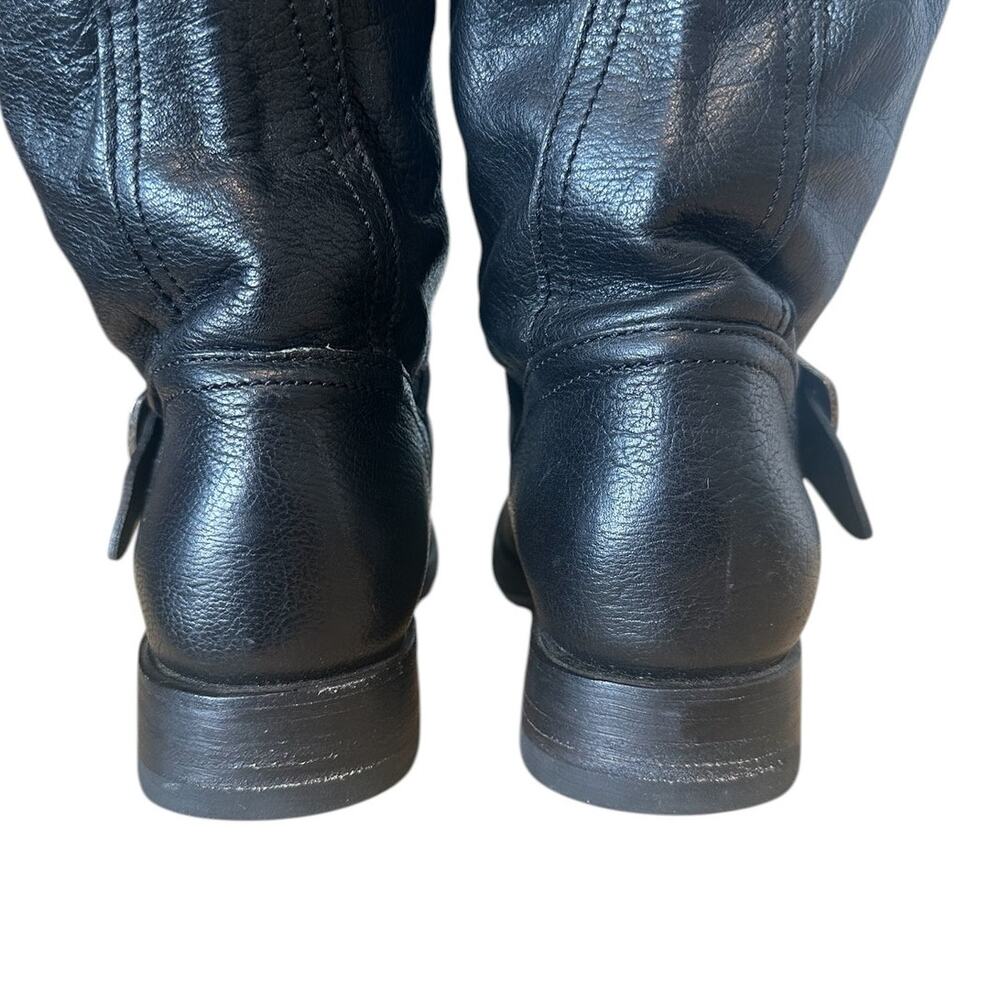 Frye Vintage Black Leather Knee High Veronica Slouch Boot Size 8.5 - Picture 6 of 11